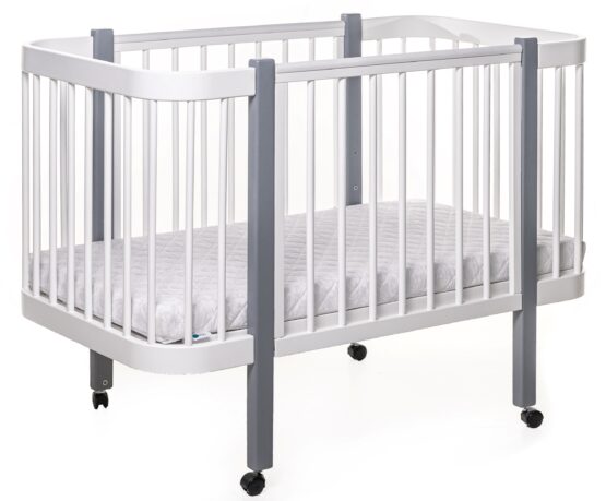 Детская кроватка Eucalyptus Karol Plus Longitudinal (DS-902) Белая+Серая — изображение 6
