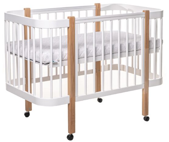 Детская кроватка Eucalyptus Karol Plus Longitudinal (DS-903) Белая+Натуральный — изображение 7
