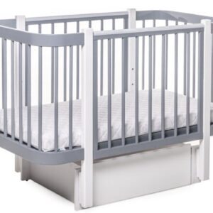 Детская кроватка Eucalyptus Karol Plus Longitudinal (DS-904) Серая+Белая