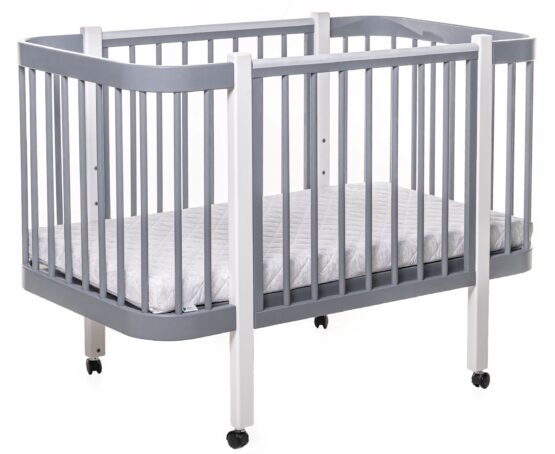 Детская кроватка Eucalyptus Karol Plus Longitudinal (DS-904) Серая+Белая — изображение 6