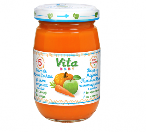 [:ru]Orhei-Vit Пюре морковь-тыква-яблоко 180gr.(5+)[:ro]Orhei-Vit Piure morcov-dovleac-mere 180gr.(5+)[:]