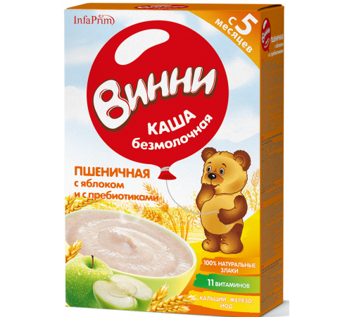 [:ru]Винни Каша безмолочная Пшеничная с яблоком и пребиотиками (5 m+) 200 gr.[:ro]Винни Terci fără lapte cu grîu şi mere si prebiotice (5 m+) 200 gr.[:]