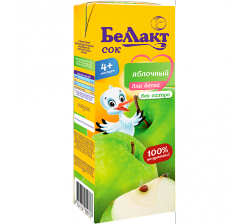 [:ru]Беллакт Сок яблочный 200 мл. (4 м. +)[:ro]Беллакт Suc de mere 200 ml. (4 m. +)[:]
