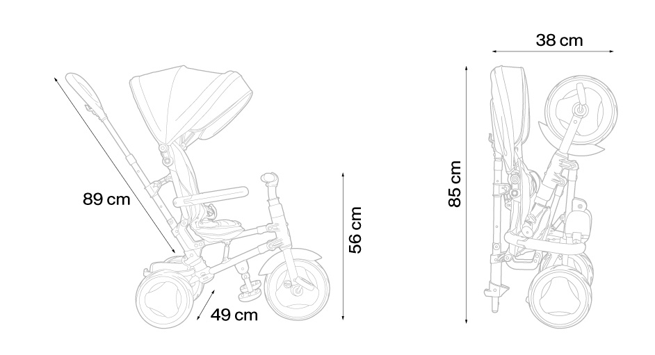 Bicicletă copii Qplay Rito Rubber Pink 00716197 - imagine 5