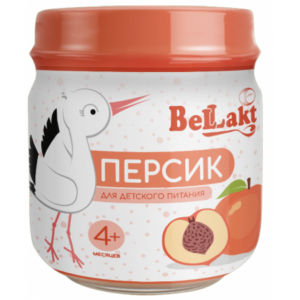 Беллакт Пюре из персиков (4 м+) 80 гр.