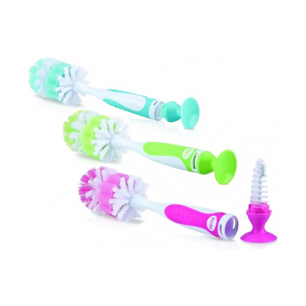 Nuby ID5524 Ёршик с щёткой для чистки сосок и бутылочек в асс. (3)
