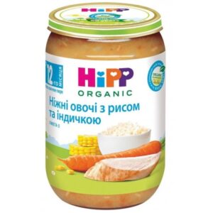 HiPP 6813 Пюре индейка с нежным рисом и морковью (12 м+) 220 гр.