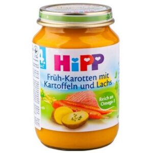 [:ru]HiPP 6105 Лосось в морковно-картофельном пюре (4м+)190 гр.[:ro]HiPP 6105 Piure Somon cu morcov și cartofi (4m+) 190 gr.[:]