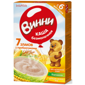 [:ru]Винни Каша безмолочная 7 злаков с пребиотиками (6м +) 200 гр.[:ro]Винни Terci fără lapte 7 cereale cu prebiotice (6 m+) 200 gr.[:]
