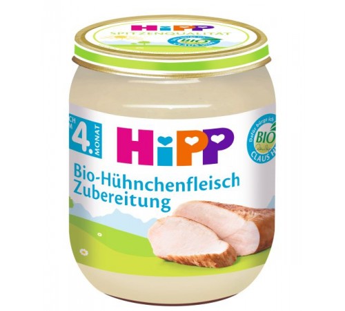 HiPP 6020 Pireu din carne de găină 125 gr. (4m+)