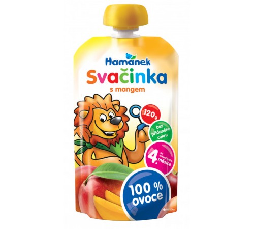 [:ru]Hame Пюре "Hamanek" Яблоко-Манго (4 м+) 120 гр.[:ro]Hame Piure "Hamanek" Mere-mango 120 gr.[:]