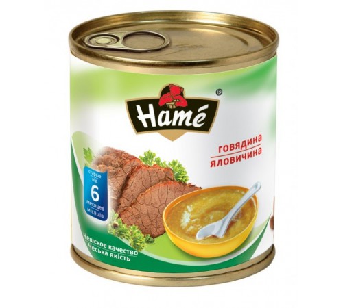 [:ru]Hame Пюре Говядина 100gr. (6m+)[:ro]Hame Pireu Carne de vită 100gr. (6m+)[:]