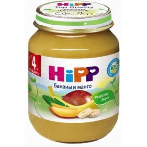 [:ru]HiPP 4217 Пюре Бананы и Манго (4м+) 125 гр.[:ro]HiPP 4217 Piure din banane și mango 125 gr. (4m +)[:]