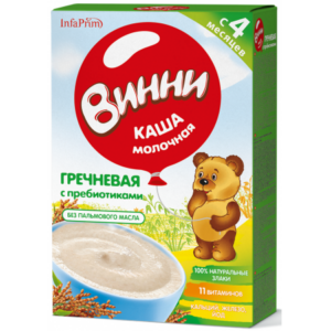 Винни Terci cu lapte din hrişcă cu prebiotice (4m+) 200 gr.