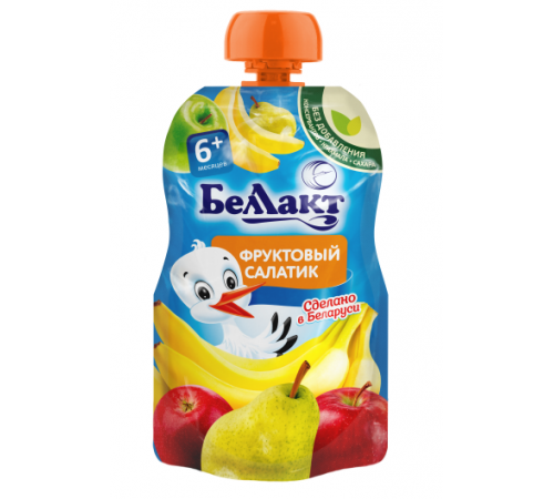 Беллакт Пюре Фруктовый салатик 90 гр. (6 м. +)