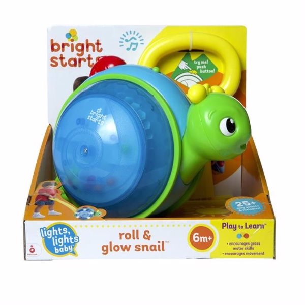 Jucarie 2 in 1 Bright Starts Roll&Glow Snail