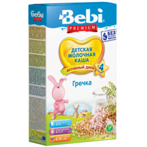 [:ru]Bebi Молочная гречневая каша Premium (4+) 200 гр.[:ro]Bebi Terci cu lapte hrișcă Premium 200gr.(4+)[:]