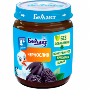 [:ru]Беллакт Пюре из чернослива 100 гр. (4 м. +)[:ro]Беллакт  Piure de prune uscate 100 gr. (4 m. +)[:]