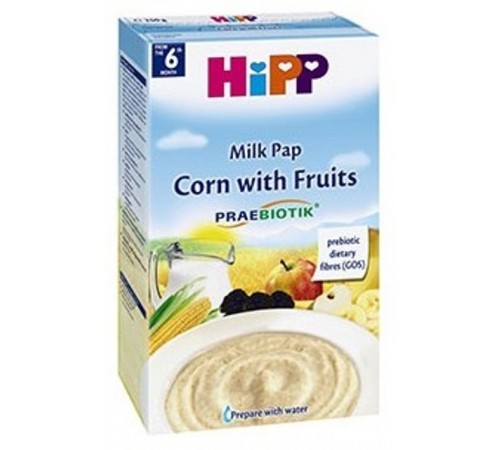 [:ru]Hipp 2953 Молочная каша кукурузная с фруктами и пребиотиками (6m+) 250 гр.[:ro]Hipp 2953 Terci cu lapte din porumb cu fructe si prebiotice (6m+) 250 gr.[:]