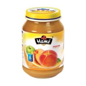 [:ru]Hame Пюре Яблоко и персик 190gr.(4m+)[:ro]Hame Piure din mar si piersici 190gr.(4m+)[:]