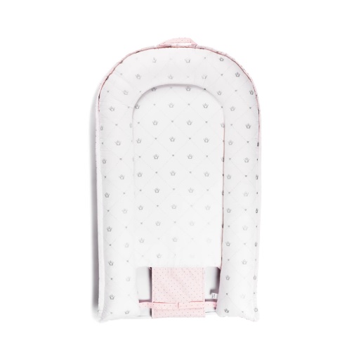 Babynest pentru bebeluș PernaMea Buline Roz