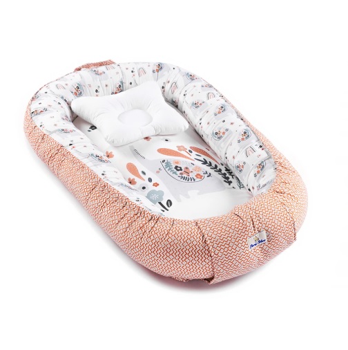 Babynest pentru bebeluș PernaMea Premium Elefant verde