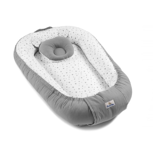 Babynest pentru bebeluș PernaMea Stele Gri