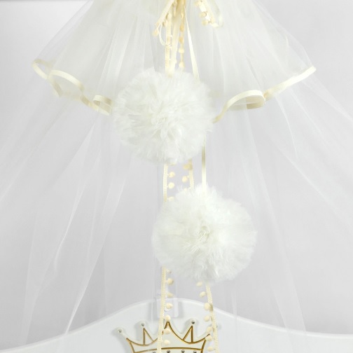 Baldachin PernaMea Premium Pompom Ivory