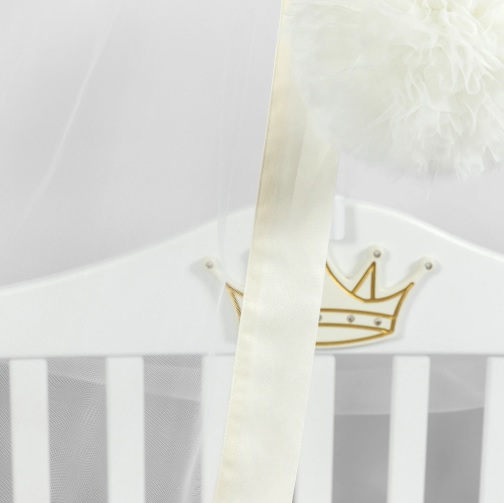 Baldachin PernaMea Premium Pompom cu manjeta Ivory (PM.101301/5) - imagine 4