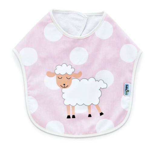 Baveta pentru copii din bumbac BabyJem Dots Roz