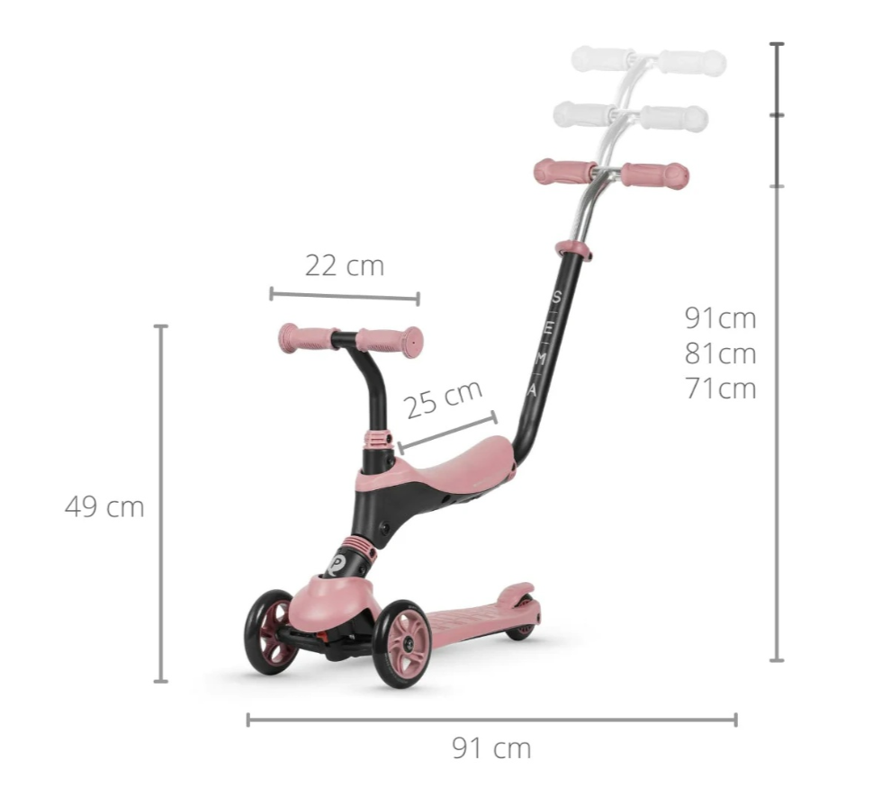 Самокат Qplay Sema Pink (00-00652728) - изображение 3