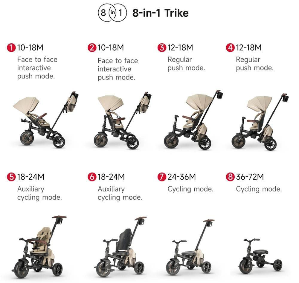 Bicicletă copii Qplay Comfo Max Beige