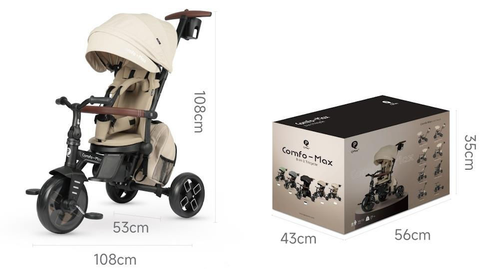 Bicicletă copii Qplay Comfo Max Beige