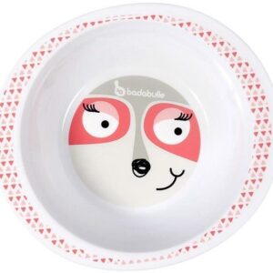 Bol pentru mancare Badabulle Pink Racoon