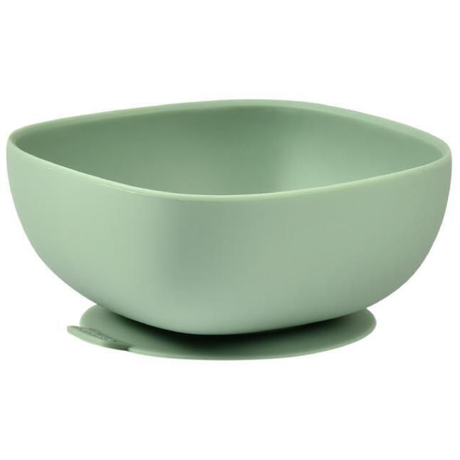 Bol silicon cu ventuza Beaba Sage Green