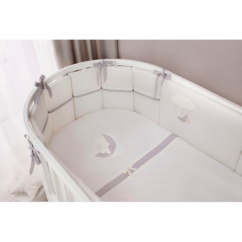 Lenjerie de pat pentru copii Perina Bonne nuit Oval (BNО7-125х75) Alb