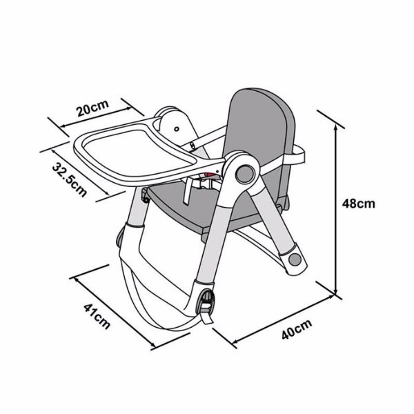 Booster pentru masa pliabil Apramo Flippa Dining Booster Red