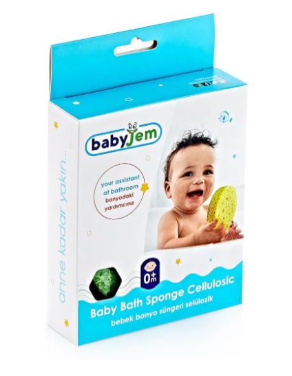 Burete din celuloza pentru copii BabyJem Albastru