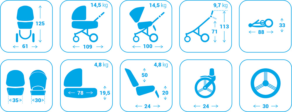 carucior 2 in 1 pentru copii
