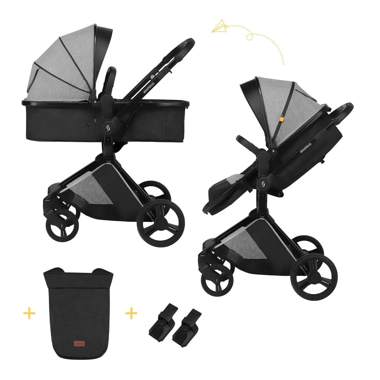 Carucior-2in1-transformer-Nasjo-nomadic-dreamlight-grey