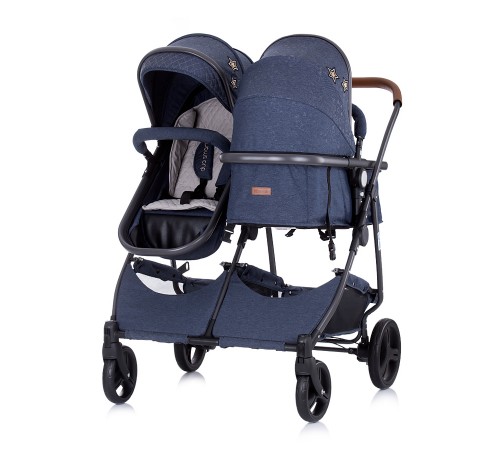 Chipolino Carucior pentru gemeni Duo Smart KBDS02002DE Denim