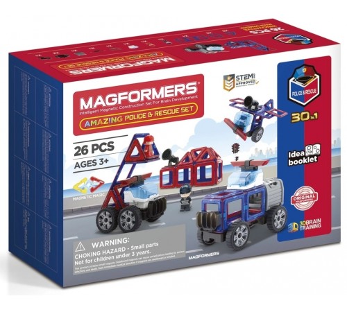 Constructor magnetic Amazing Police & Rescue Set (26 el.)