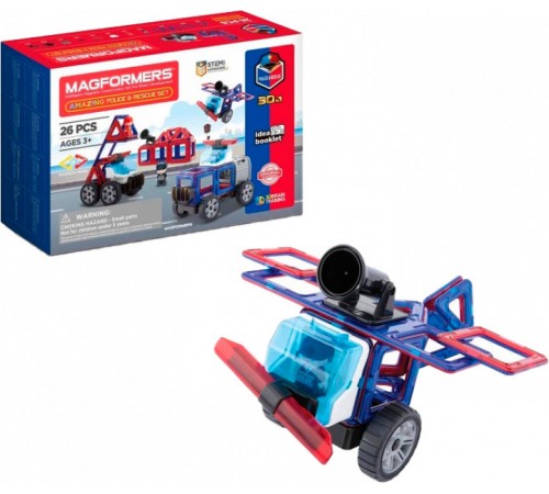 Constructor magnetic Amazing Police & Rescue Set (26 el.)