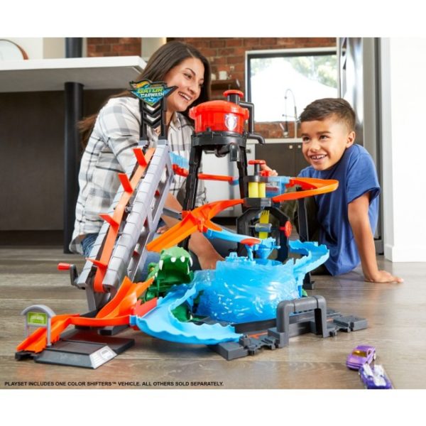 Hot Wheels Set Joaca „Color Shifters Ultimate Gator Car Wash” - imagine 4