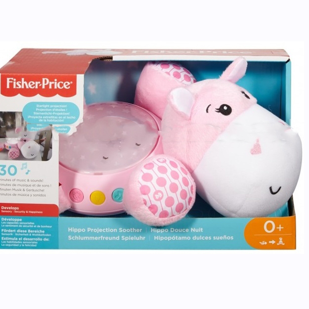Fisher-Price FGG89 Proiector muzical Hippo roz