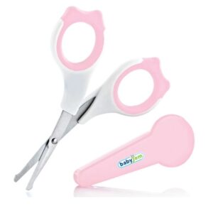 Foarfece pentru copii cu protectie BabyJem Roz