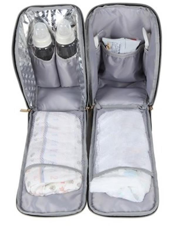 Geanta pentru mama Qplay MB-007 Light Grey 00630340 - imagine 7
