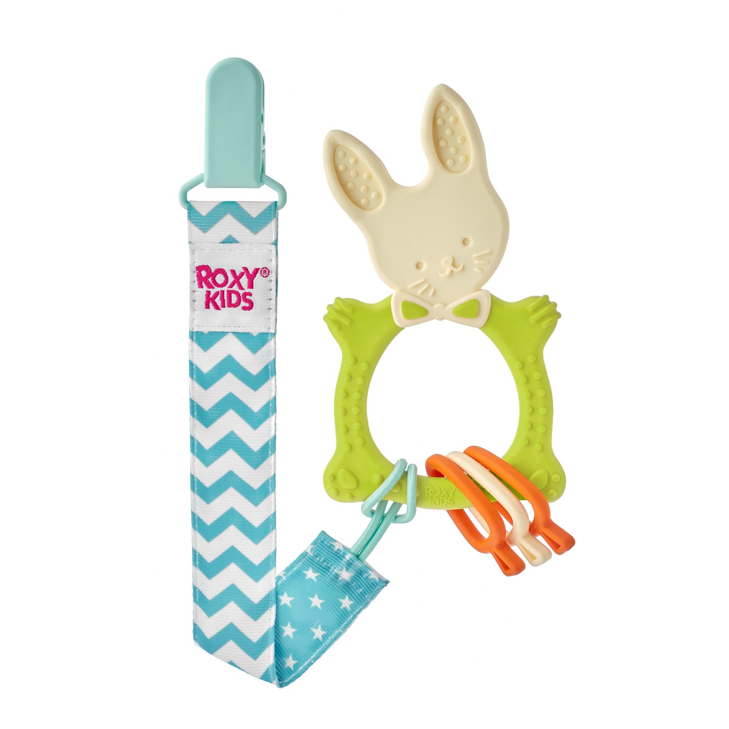 Inel gingival Roxy Kids Bunny cu lantisor