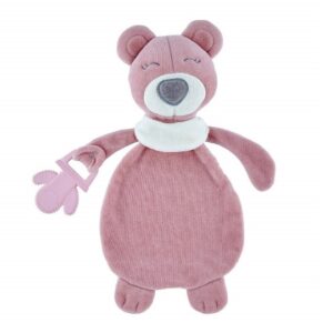 Jucarie de plus cu inel gingival BabyJem Sleeping Friend Roz