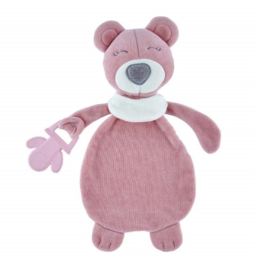 Jucarie de plus cu inel gingival BabyJem Sleeping Friend Roz